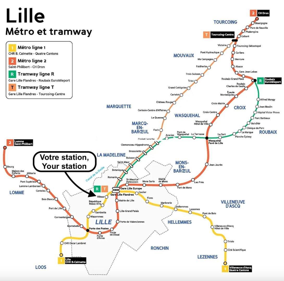 Duplex In The Heart Of Old Lille Terrace + Parking公寓 外观 照片